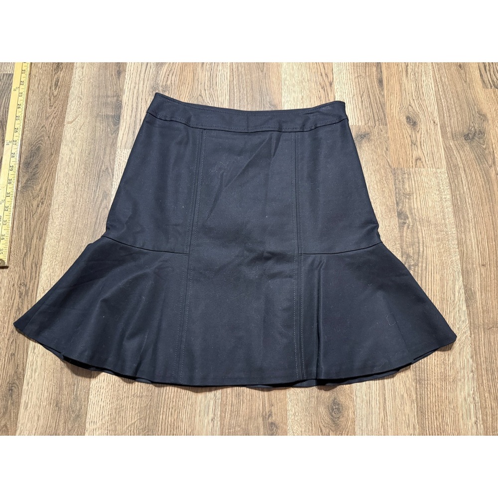 White House Black Market Skirt Womens 4 Black Adult Trumpet Flared Excellent